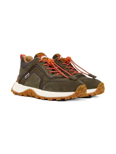 Camper Kids' Suede Lace-up Sneakers In Green