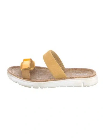 Pre-owned Camper Suede Slides In Yellow