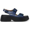 Camper Tasha Platform Sandal In Blue