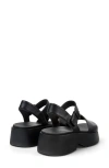 Camper Double-strap Leather Sandals In Black