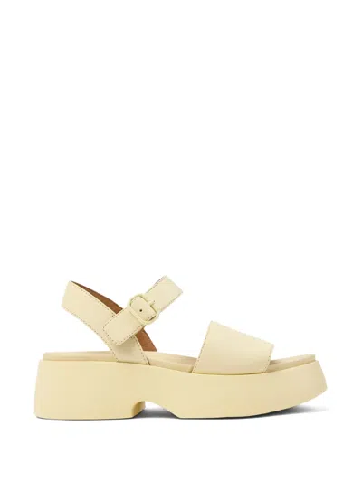 Camper Tasha Platform Sandal In Neutral