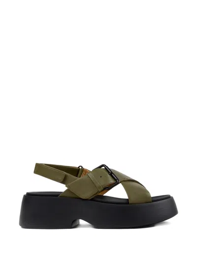 Camper Tasha Buckle-strap Sandals In Green