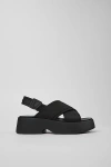 Camper Tasha Crossover Strap Sandals In Black, Women's At Urban Outfitters