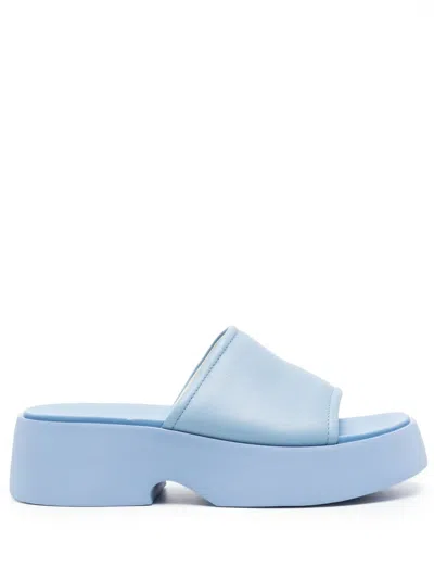 Camper Tasha Leather Sandals In Blue