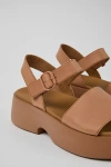 Camper Tasha Leather Sandals In Beige, Women's At Urban Outfitters