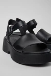 Camper Tasha Leather Sandals In Black, Women's At Urban Outfitters