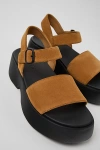 Camper Tasha Platform Sandal In Brass