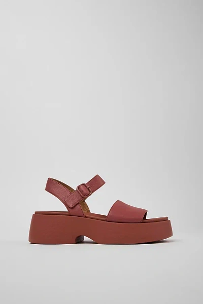 Camper Tasha Leather Sandals In Red, Women's At Urban Outfitters