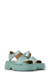 Camper Tasha Platform Sandal In Medium Green