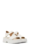 Camper Tasha Platform Sandal In White Natural