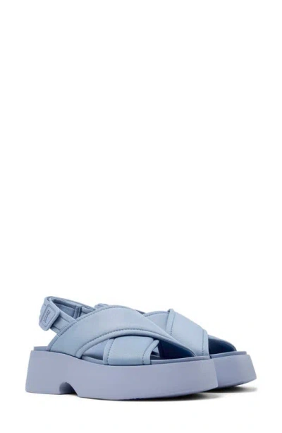 Camper Tasha Platform Sandal In Blue