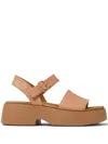 Camper Tasha Platform Sandal In 褐色