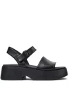 Camper Misia 2-strap Sandal In Black, Women's At Urban Outfitters In Black