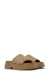 Camper Tasha Slide Sandal In Medium Brown