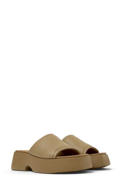 Camper Tasha Slide Sandal In Brown