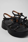 Camper Tasha Ankle Strap Platform Sandal In Black