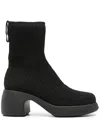 Camper Thelma Knit Boot In Black