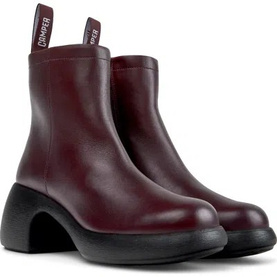 Camper Thelma Ii Platform Bootie In Burgundy