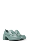 Camper Thelma Ii Platform Loafer In Medium Green