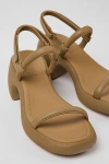 Camper Thelma Leather Heeled Sandal In Brown, Women's At Urban Outfitters