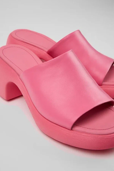 Camper Thelma Leather Mule Heel In Pink, Women's At Urban Outfitters In Multi
