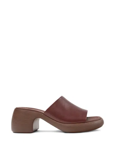 Camper Thelma Leather Sandals In Brown