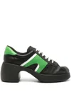 Camper Thelma Platform Mid-heel Trainers In Black