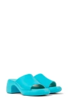 Camper Thelma Platform Slide Sandal In Turquiose Aqua