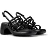Camper Thelma Strappy Leather Sandal In Black, Women's At Urban Outfitters In Black