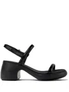 Camper Thelma 65mm Leather Sandals In Black