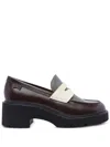 Camper Milah Mismatched Colour-block Loafers In Braun