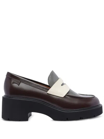 Camper Milah Mismatched Colour-block Loafers In Multicolour