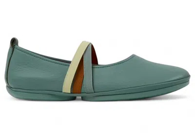 Pre-owned Camper Twins Ballerina Flat Orange Beige (women's) Sneakers In Green