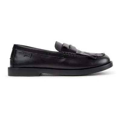Camper Twins Kiltie Tassel Loafers In Black