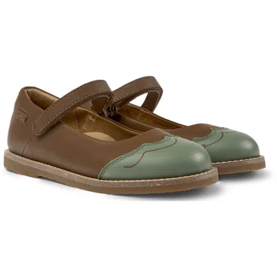 Camper Kids' Ballerinas For Unisex In Brown,green