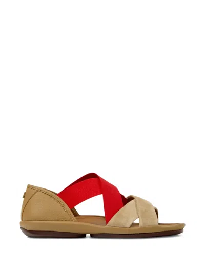 Camper Twins Crossover Strap Sandals In Neutral