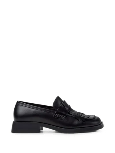 Camper Twins Fringed-tassel Loafers In Black