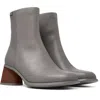 Camper Kiara 60mm Leather Boots In Grey
