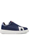Camper Twins Leather Panelled Sneakers In Blue