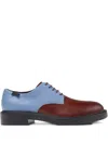 Camper Dean Colorblock Leather Derby In Brown