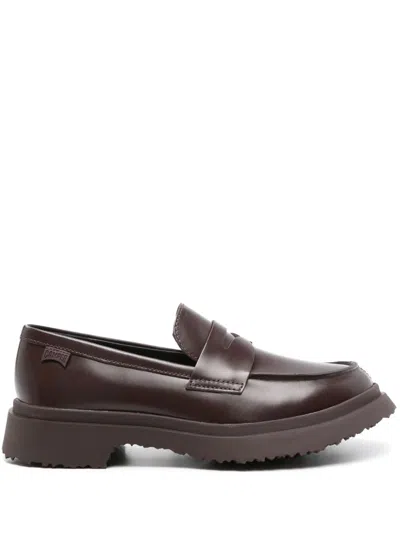 Camper Mocassini Wlden In Pelle Spazzolata In Brown