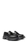 Camper Twins Mismatched Loafers In Black