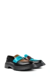 Camper Walden Leather Loafers In Black Multi