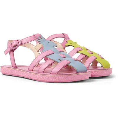 Camper Kids' Sandals For Girls In Pink,blue,green