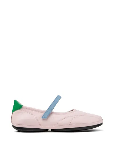 Camper Twins Right Nina Touch-strap Ballet Flats In Pink