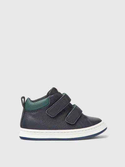 Camper Kids' Twins Sneakers In Leather In 蓝色