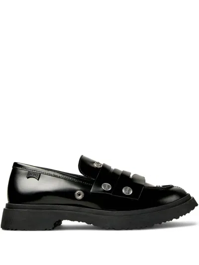 Camper Twins Walden Leather Loafers In Black