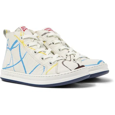 Camper Kids' Sneakers For Unisex In White,blue,yellow