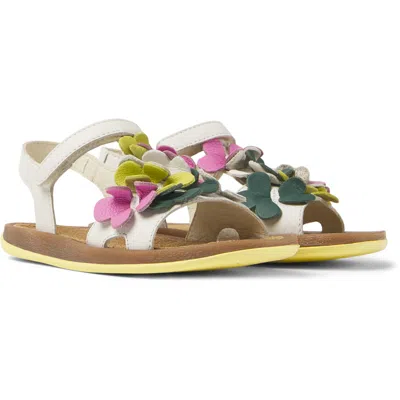 Camper Kids' Sandals For Girls In White,pink,green