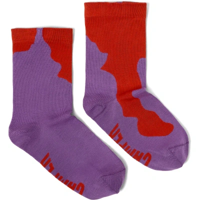 Camper Unisex Socks In Red,purple